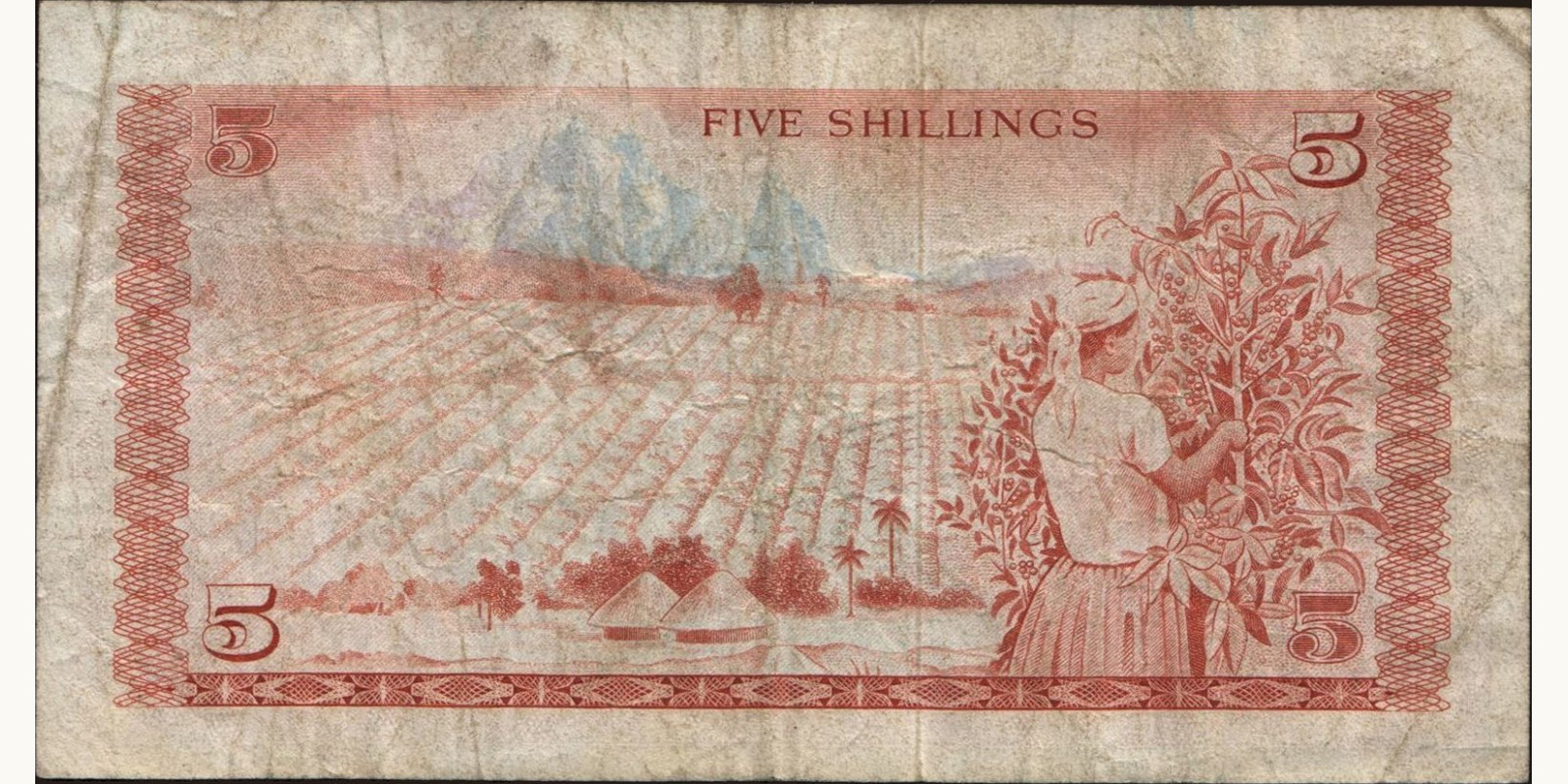 5 shilling Кения 1974 — Оборотная сторона