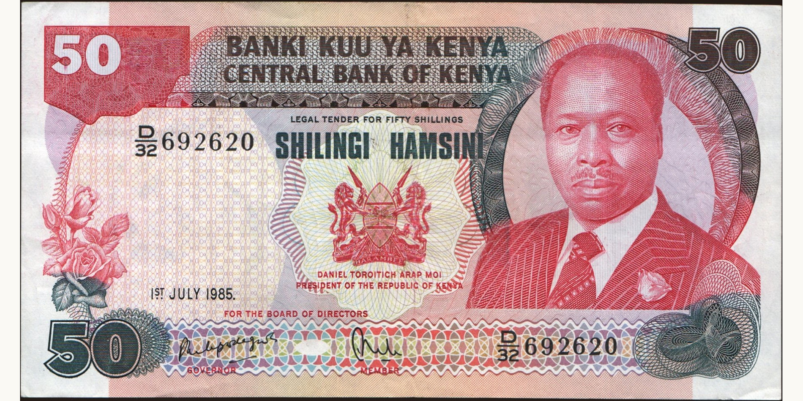 50 shilling Kenya 1985 — Front side