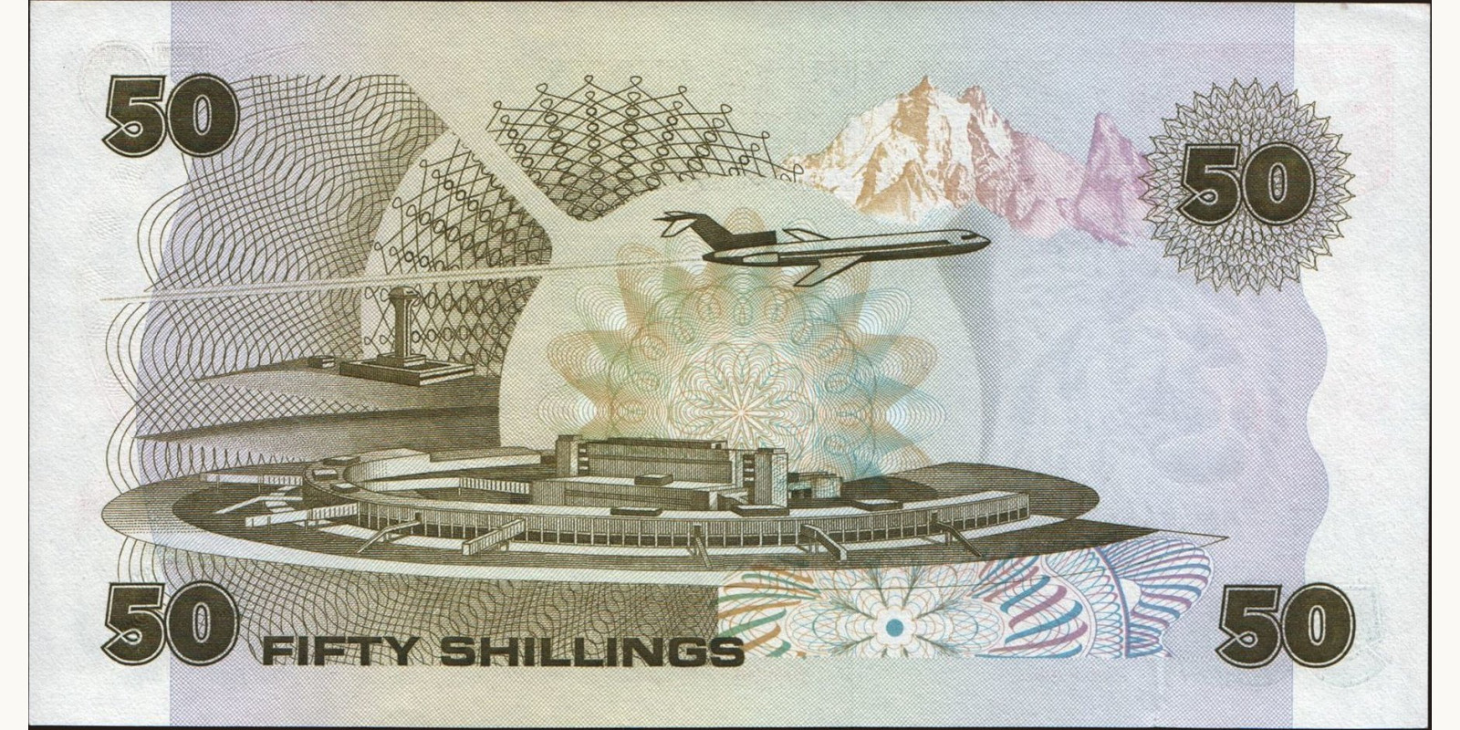 50 shilling Кения 1988 — Оборотная сторона