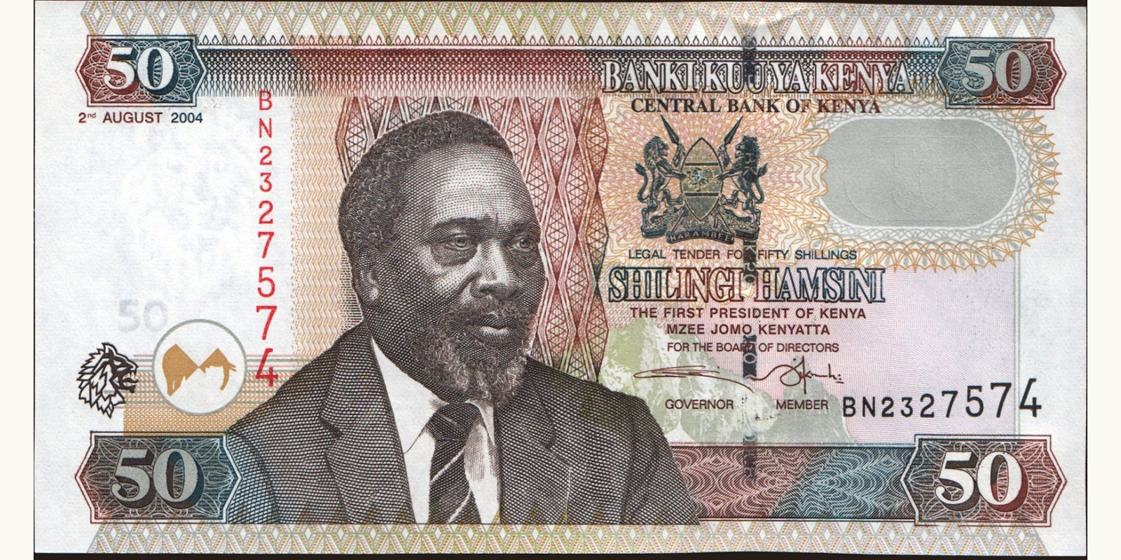 50 shilling Kenya 2004 — Front side