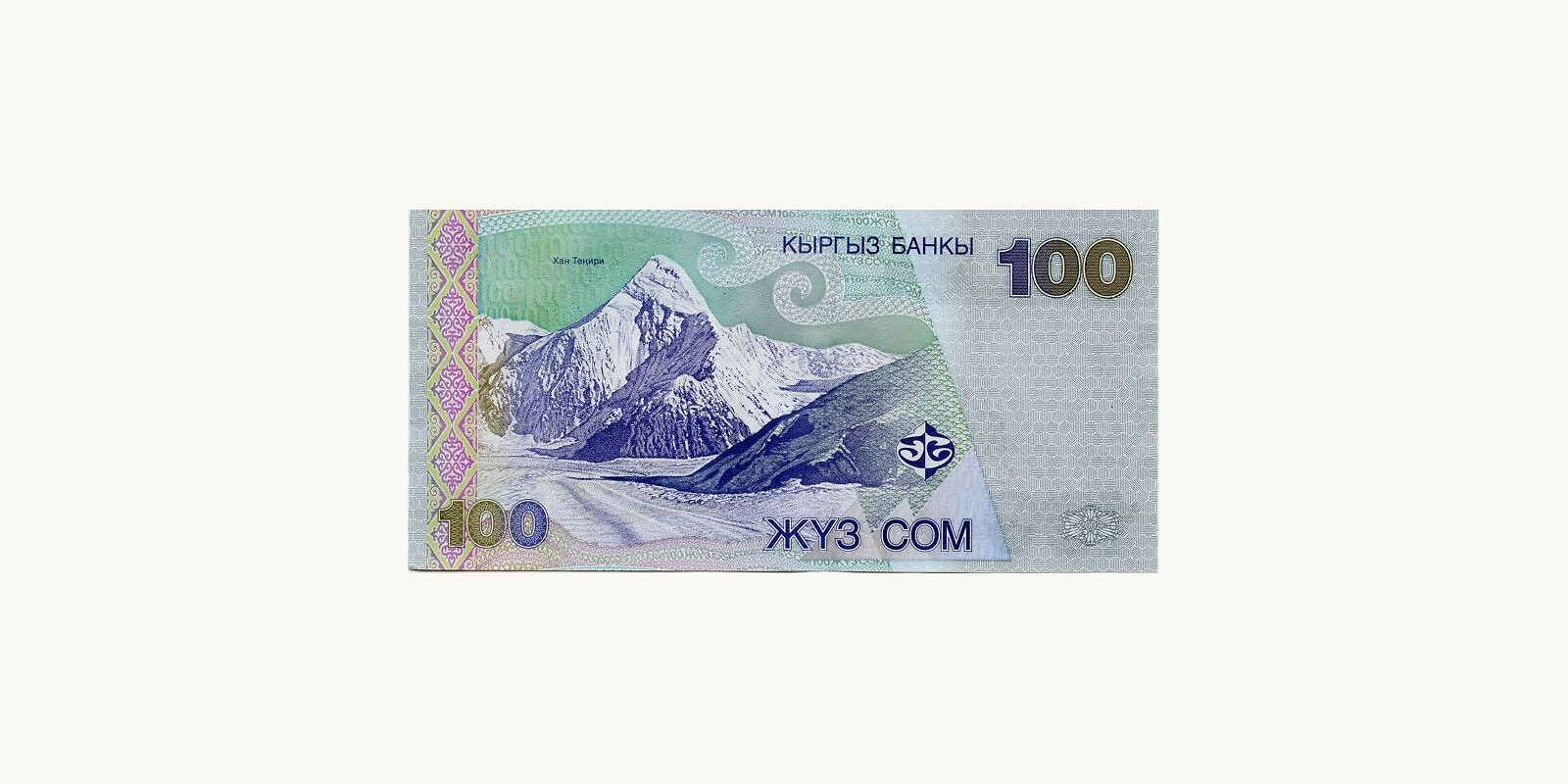 100 som Kyrgyzstan 2002 — Back side