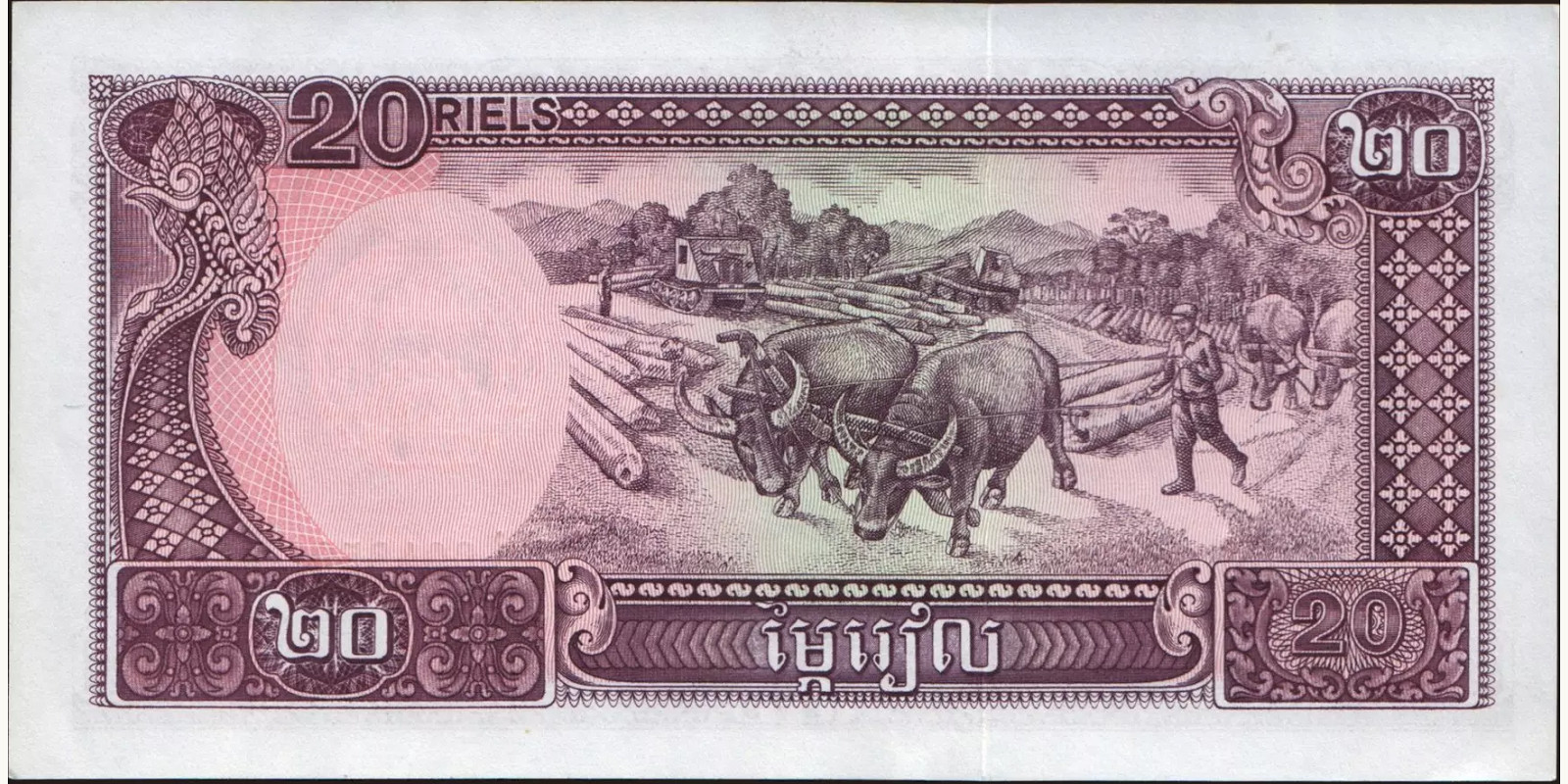 20 riels Камбоджа 1979 — Оборотная сторона