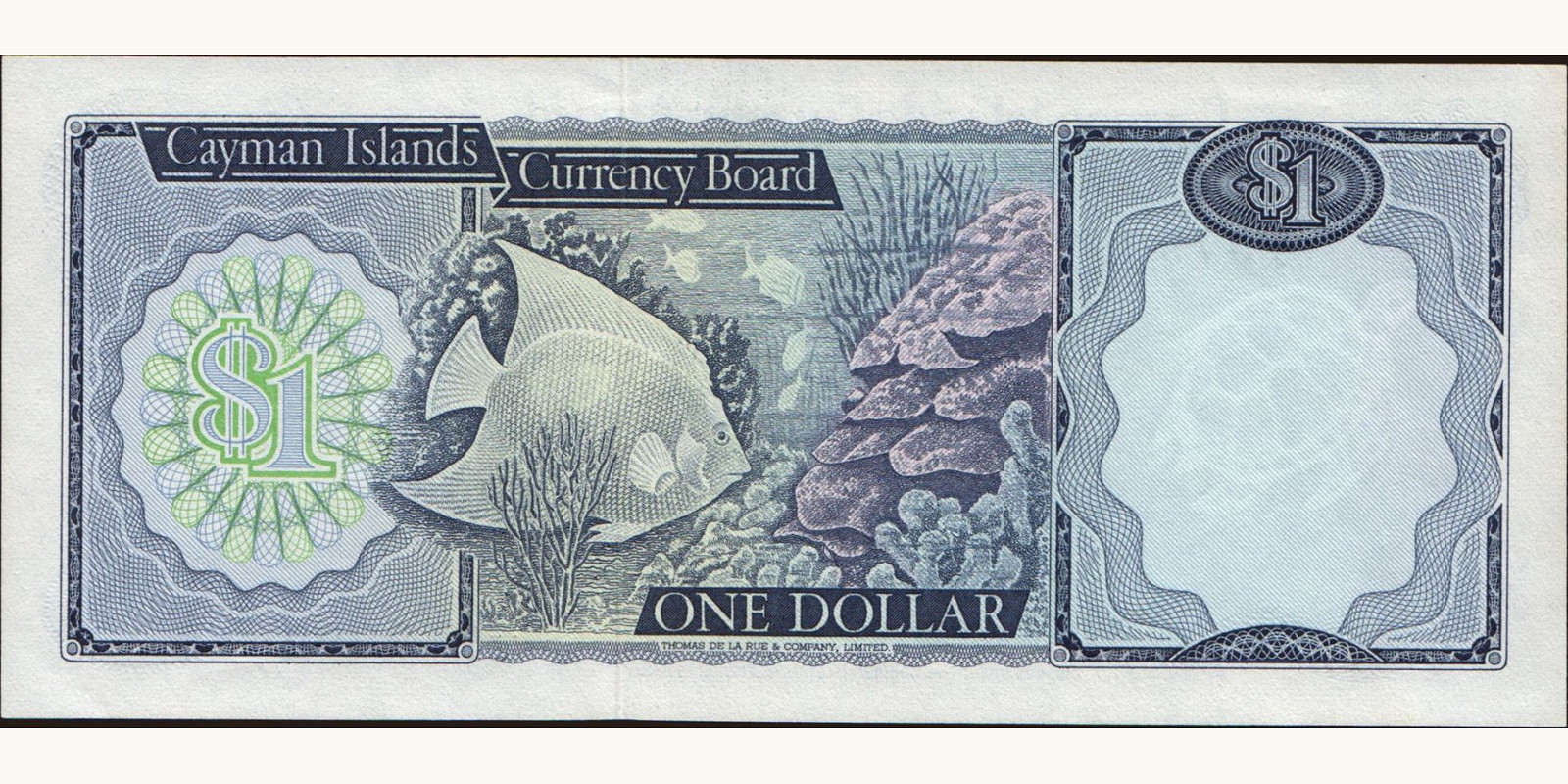 1 dollars Cayman Islands 1971 — Back side