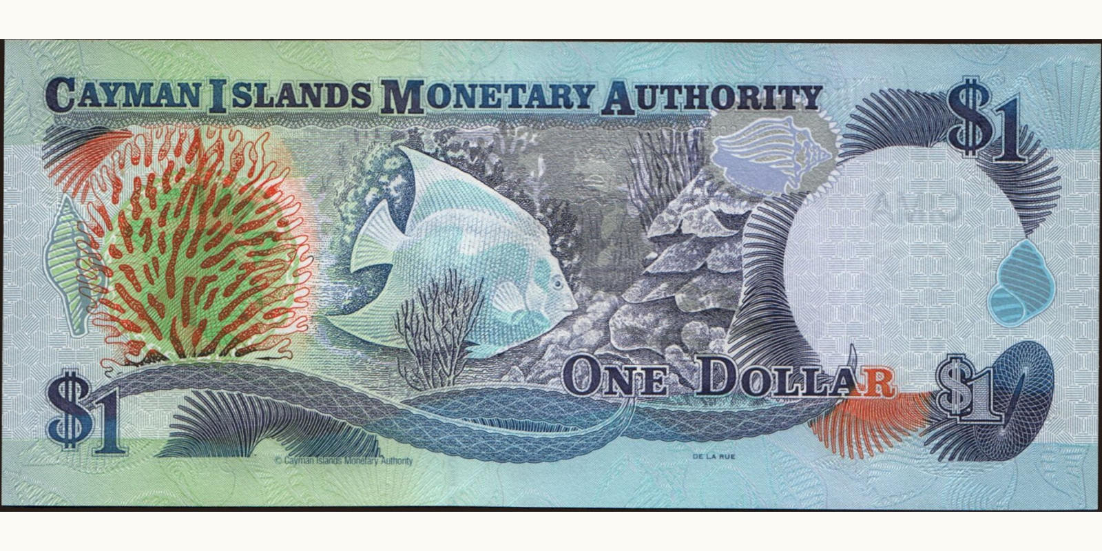 1 dollars Cayman Islands 2001 — Back side