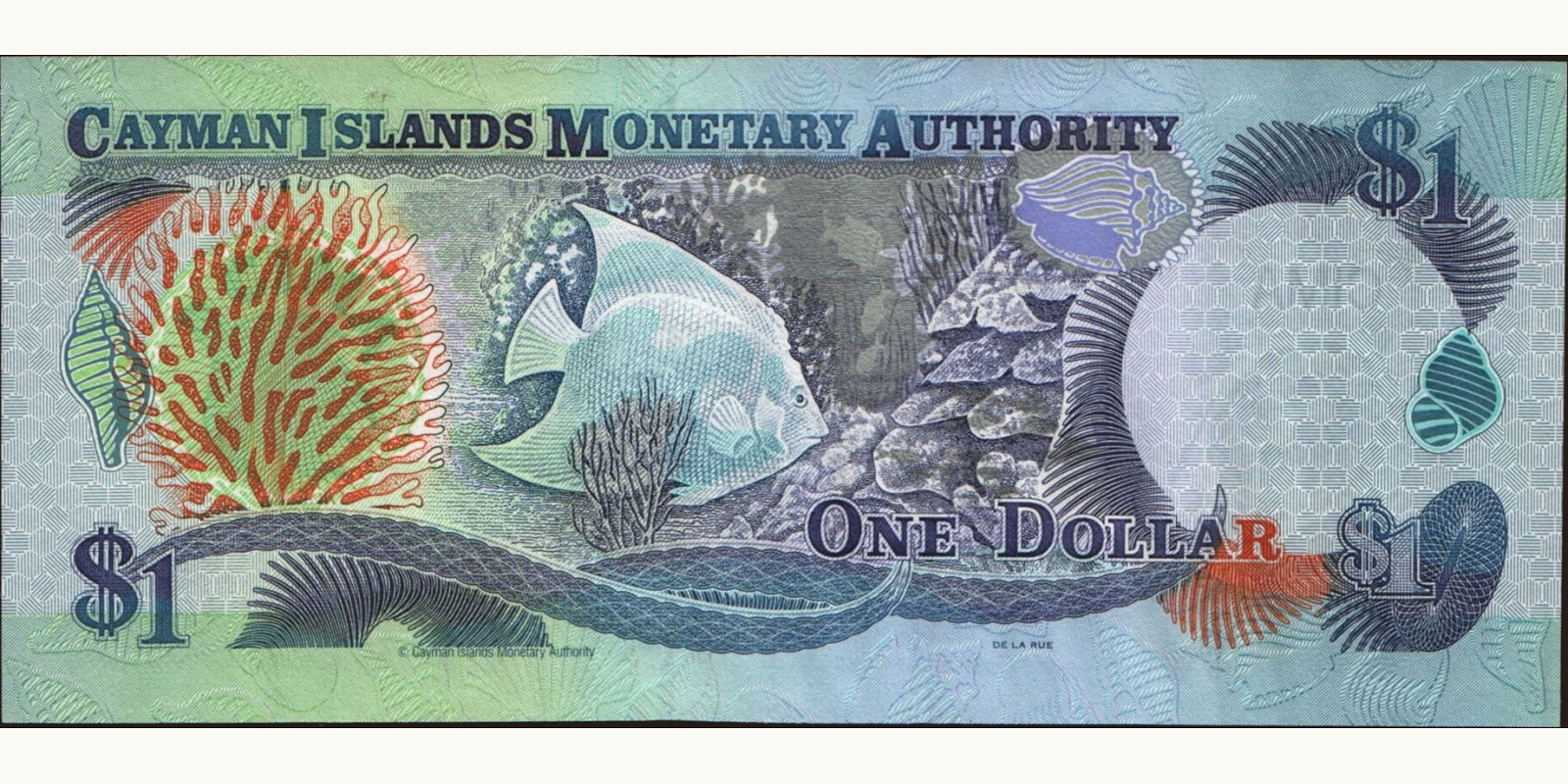 1 dollars о-ва Кайман 2003 — Оборотная сторона