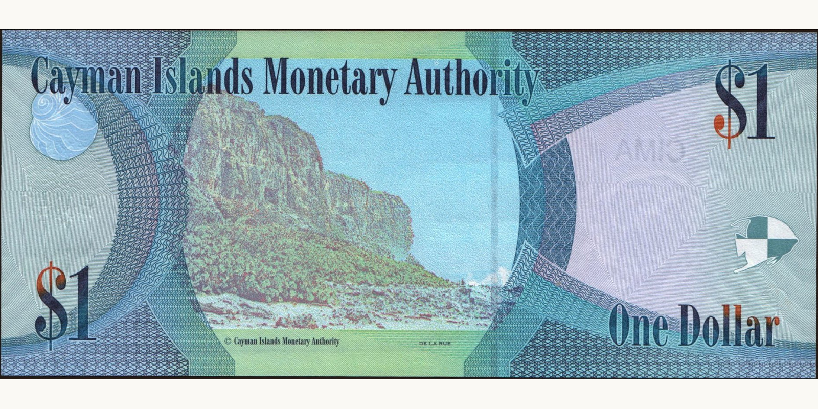 1 dollars о-ва Кайман 2010 — Оборотная сторона