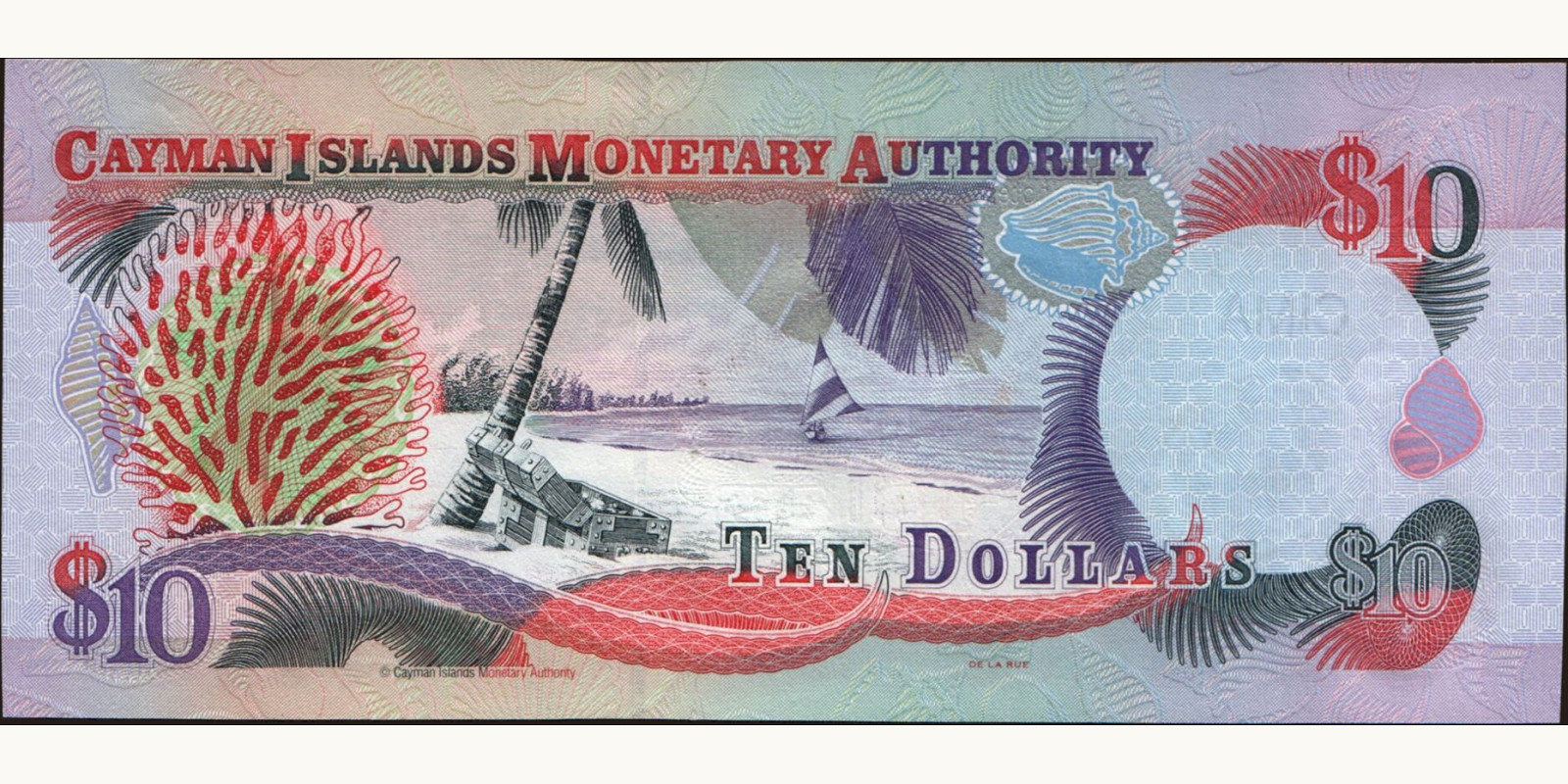 10 dollars Cayman Islands 2001 — Back side