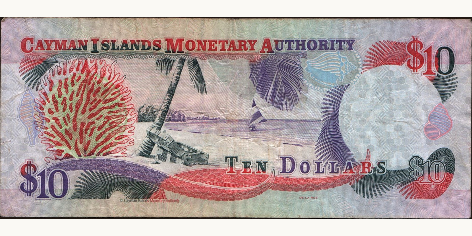 10 dollars о-ва Кайман 2005 — Оборотная сторона