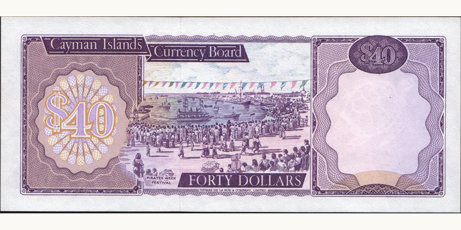 40 dollars Cayman Islands 1981 — Back side