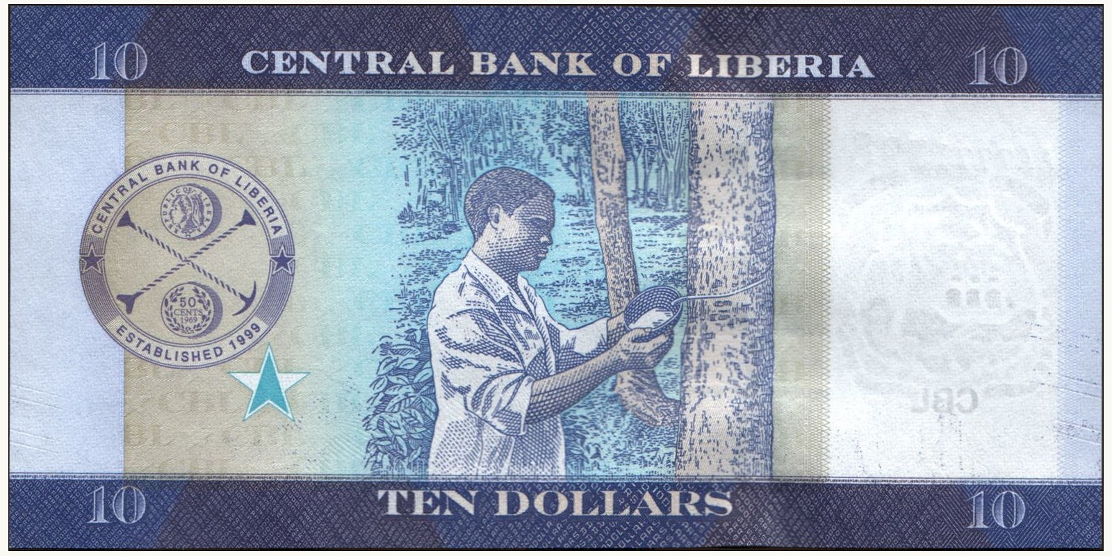 10 dollars Liberia 2016 — Back side