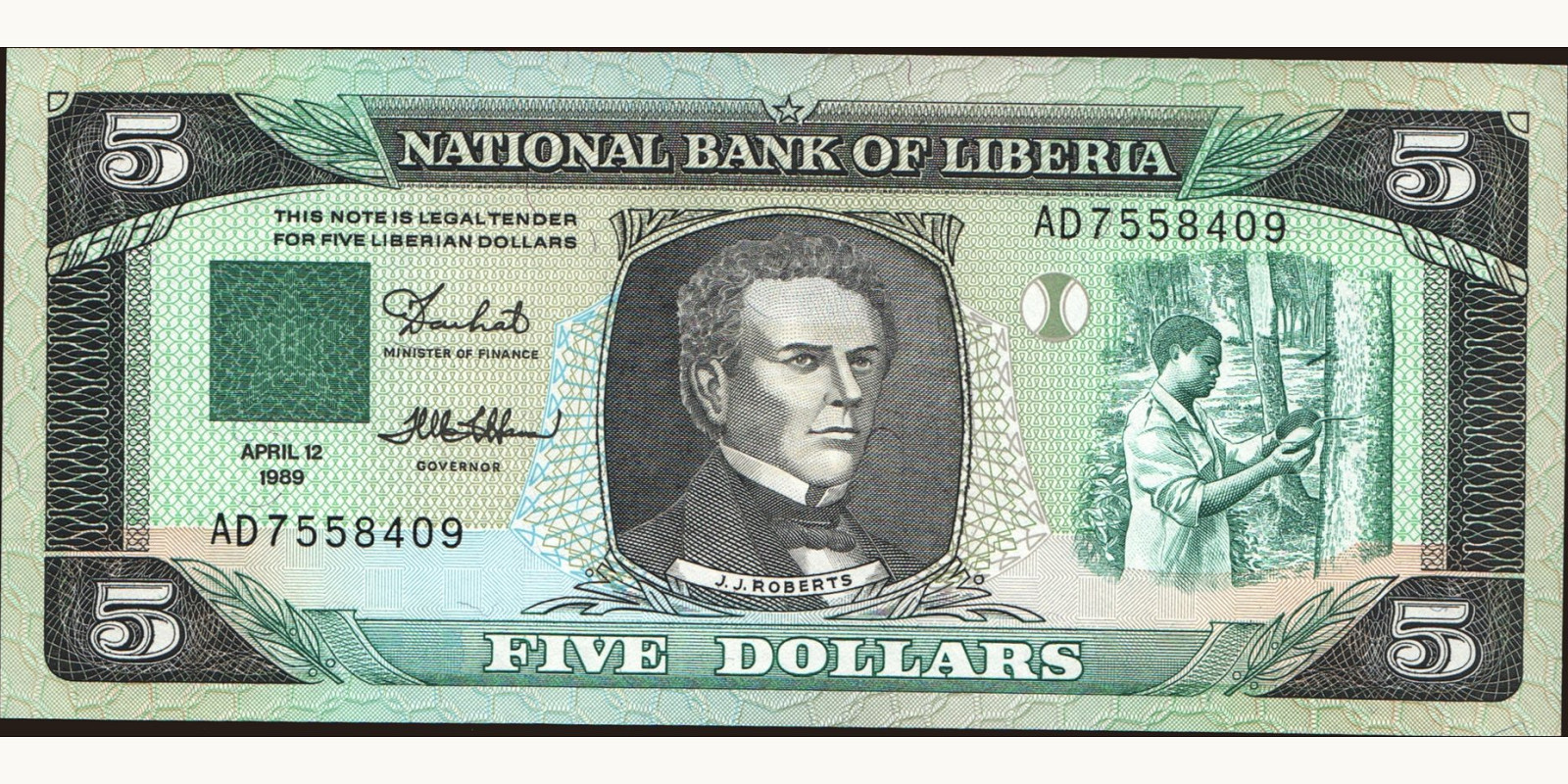 5 dollars 1989