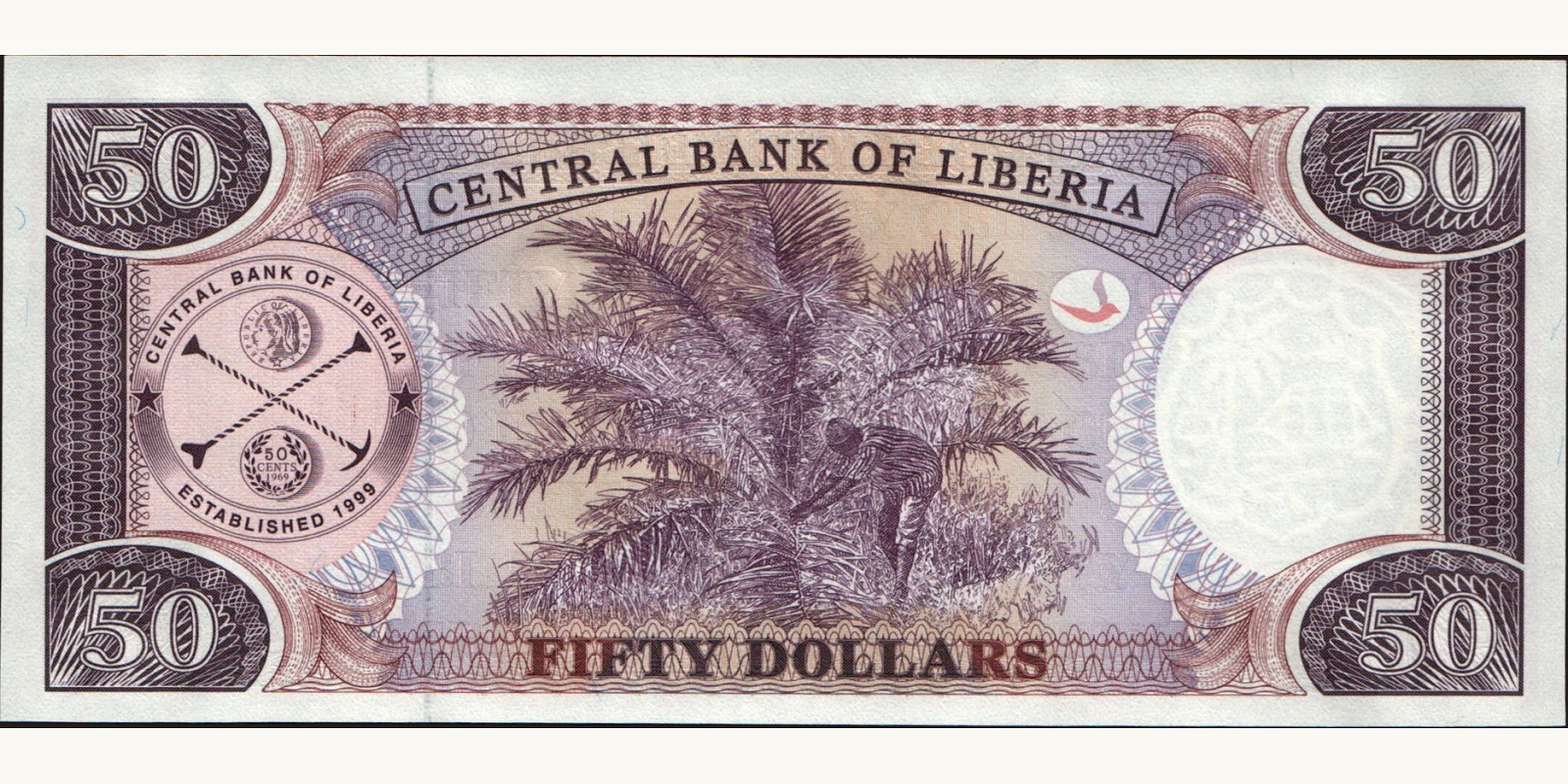 50 dollars Liberia 2011 — Back side