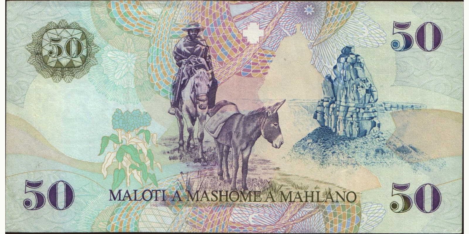 50 maloti Lesotho 2001 — Back side