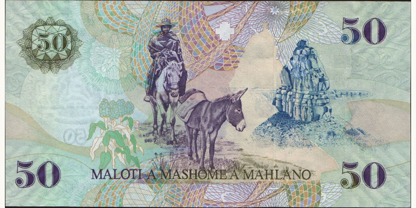 50 maloti Lesotho 2009 — Back side