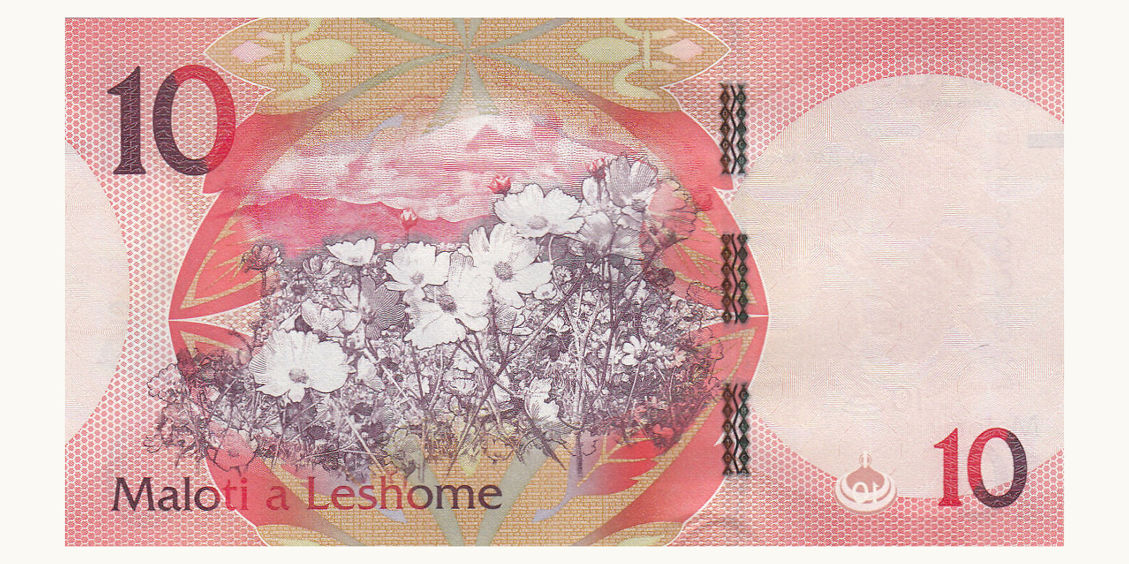 10 maloti Лесото 2021 — Оборотная сторона
