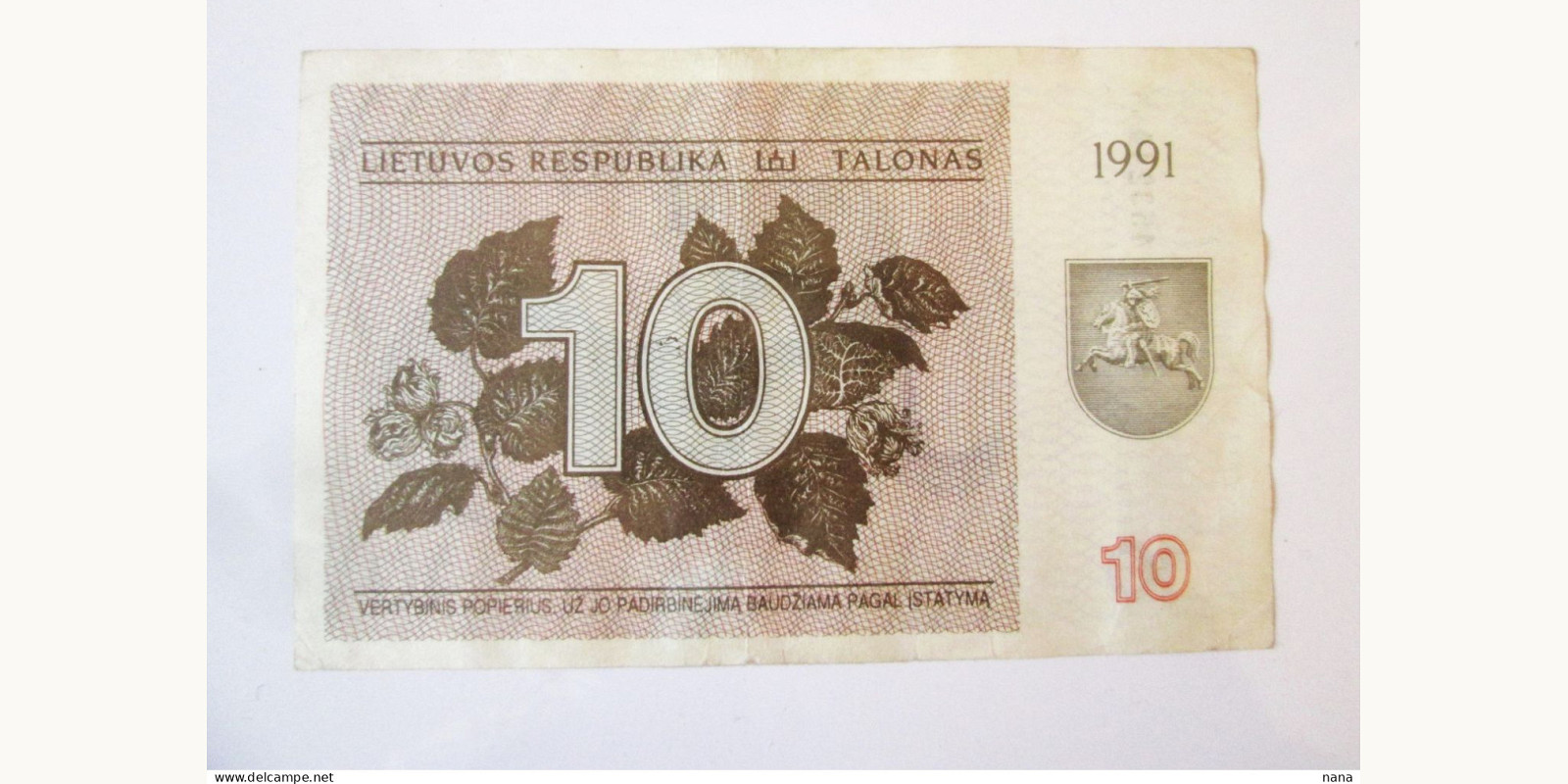 10 talonas 1991