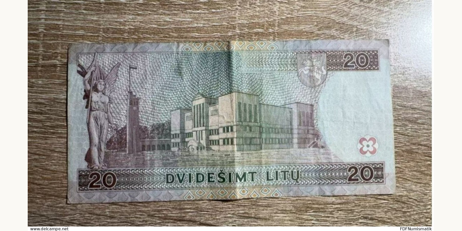 20 litas Литва 1997 — Оборотная сторона