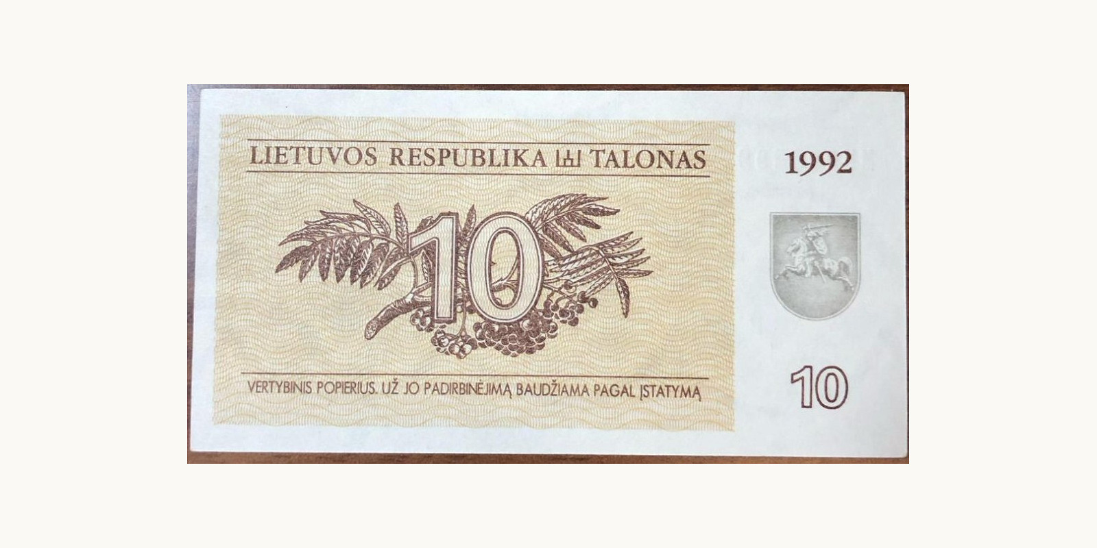 10 talonas 1992
