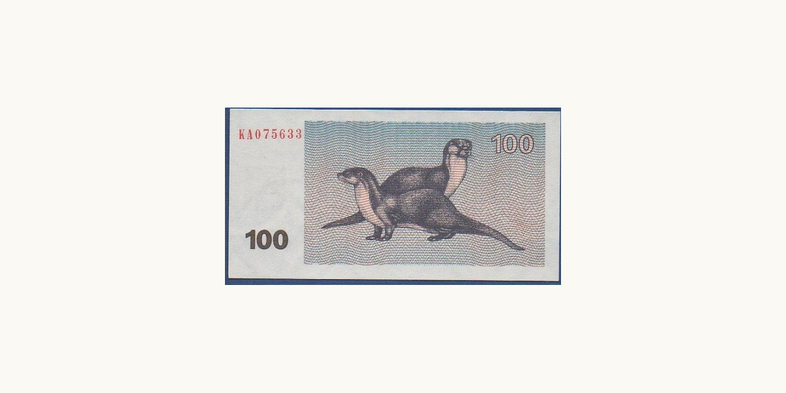 100 talonas Lithuania 1992 — Back side