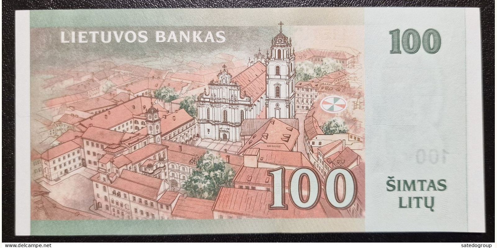 100 litas Литва 2007 — Оборотная сторона