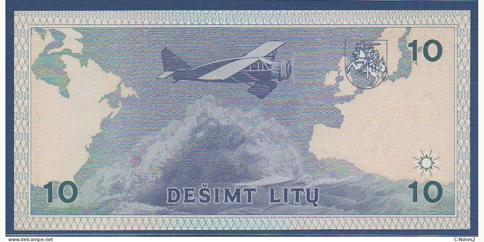 10 litas Литва 1993 — Оборотная сторона