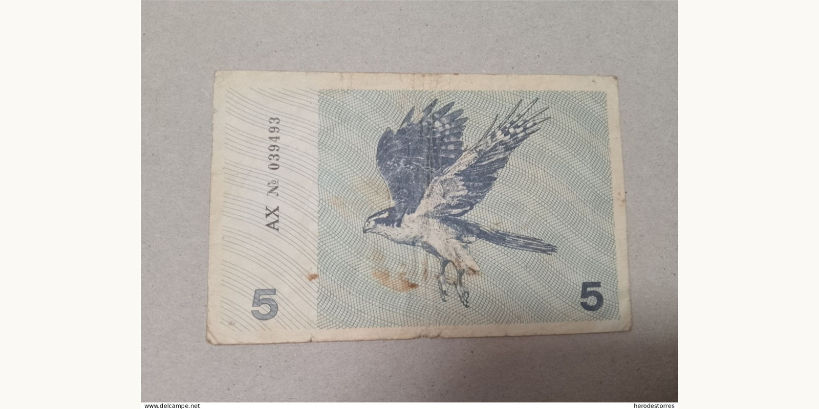 5 litas Lithuania 1991 — Front side