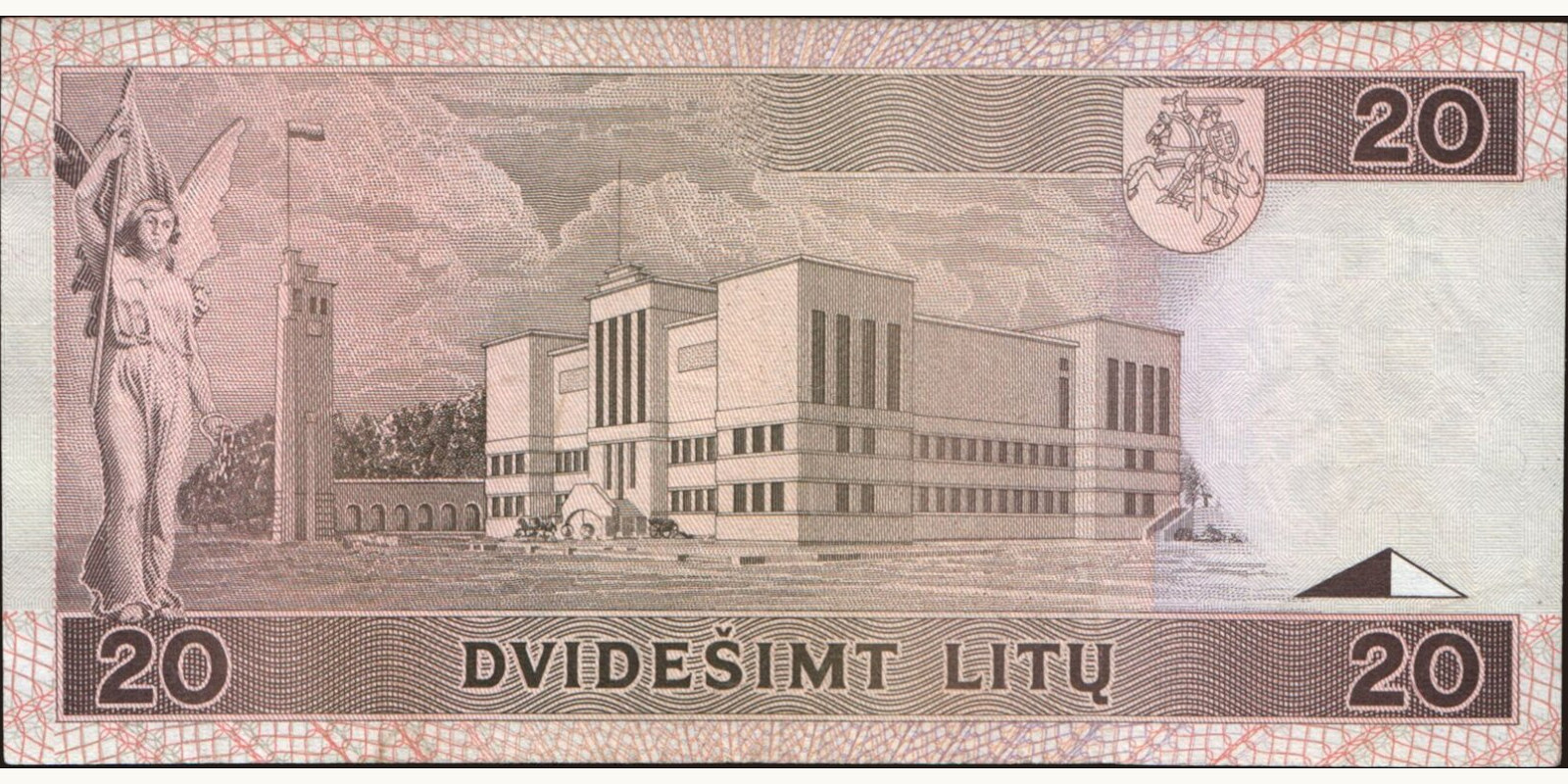20 litas Lithuania 1993 — Back side