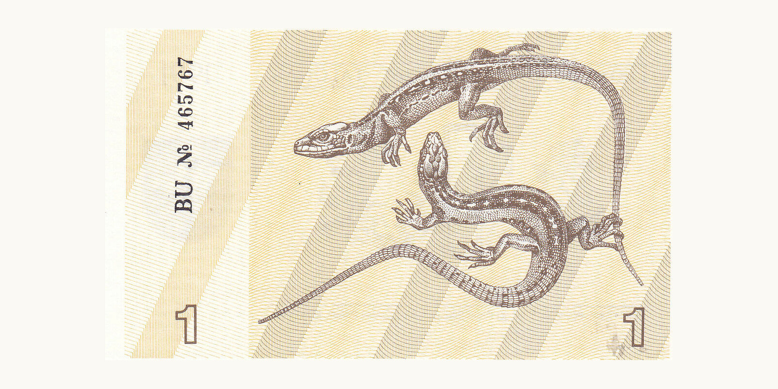 1 talonas Lithuania 1991 — Back side