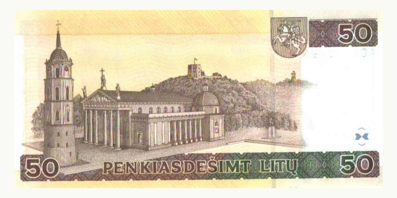 50 litu Lithuania 2003 — Back side