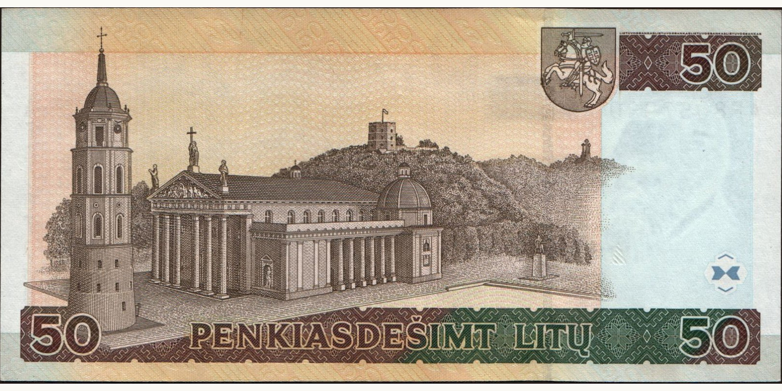 20 litas Lithuania 2003 — Back side