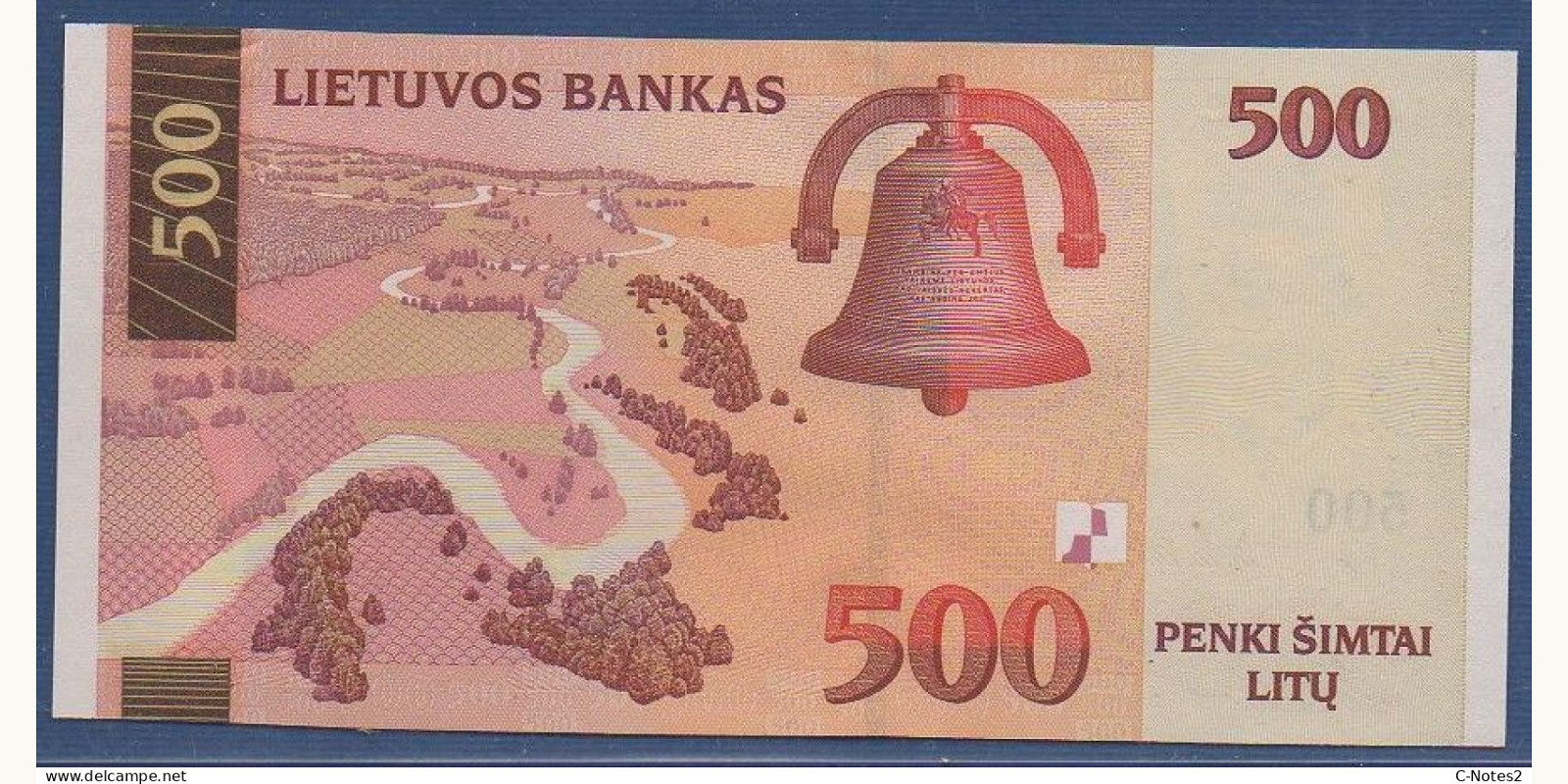 500 litas Литва 2000 — Оборотная сторона