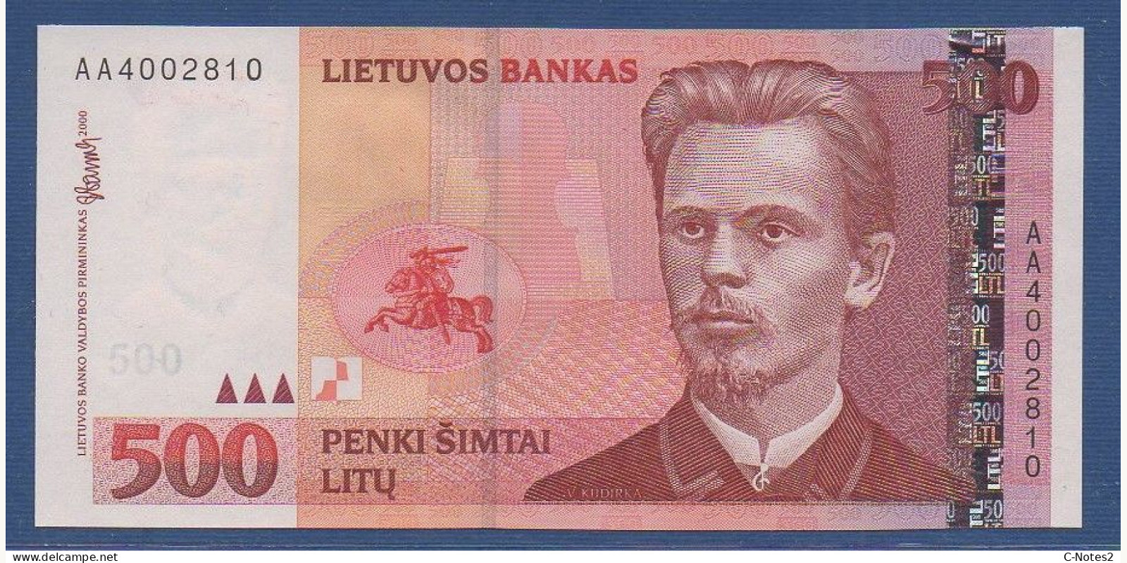 500 litas Литва 2000 — Лицевая сторона