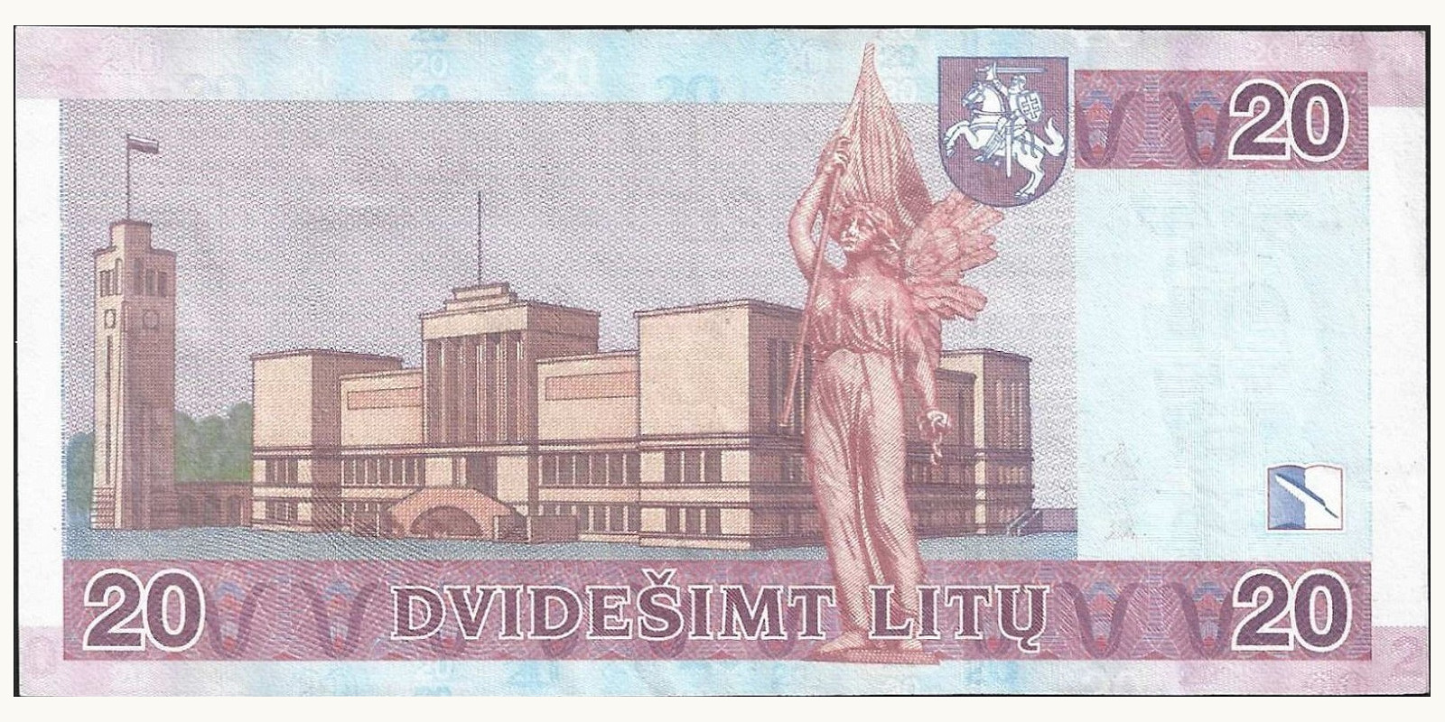 20 litu Литва 2007 — Оборотная сторона