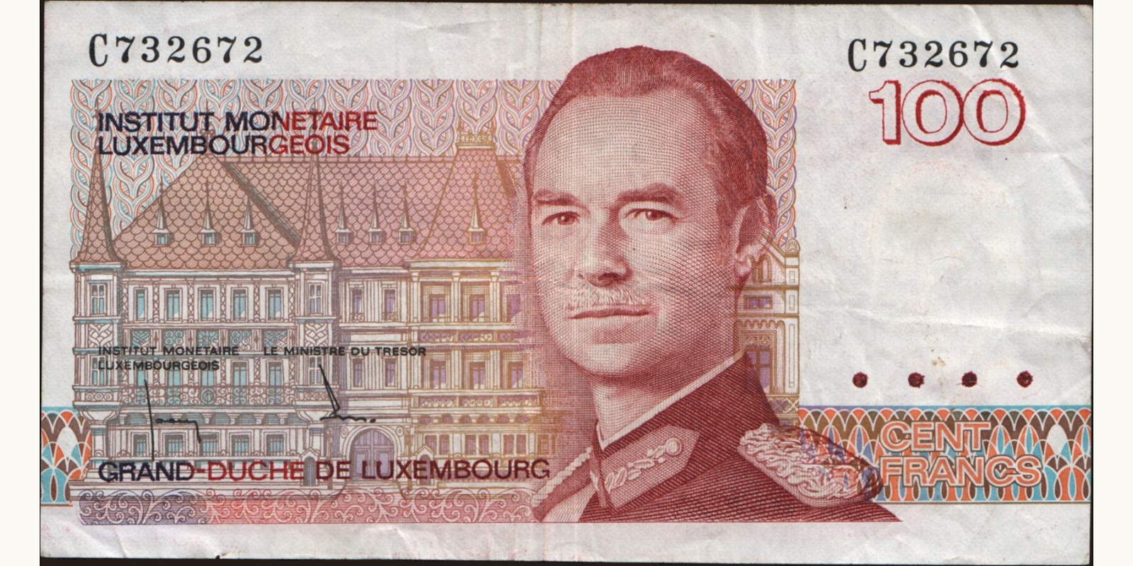 100 franc 1986