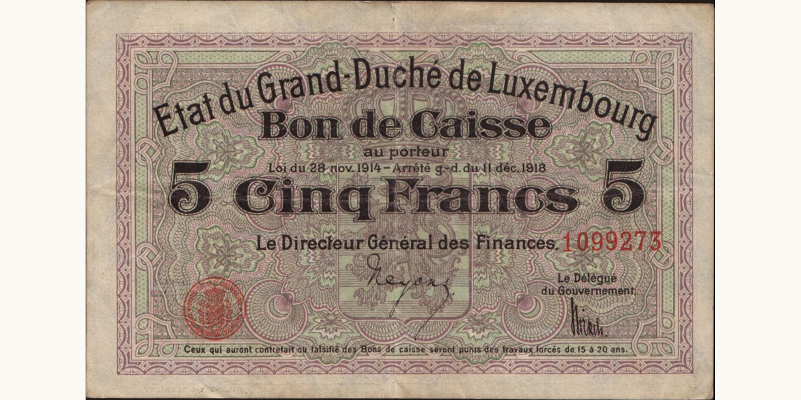 5 franc 1914