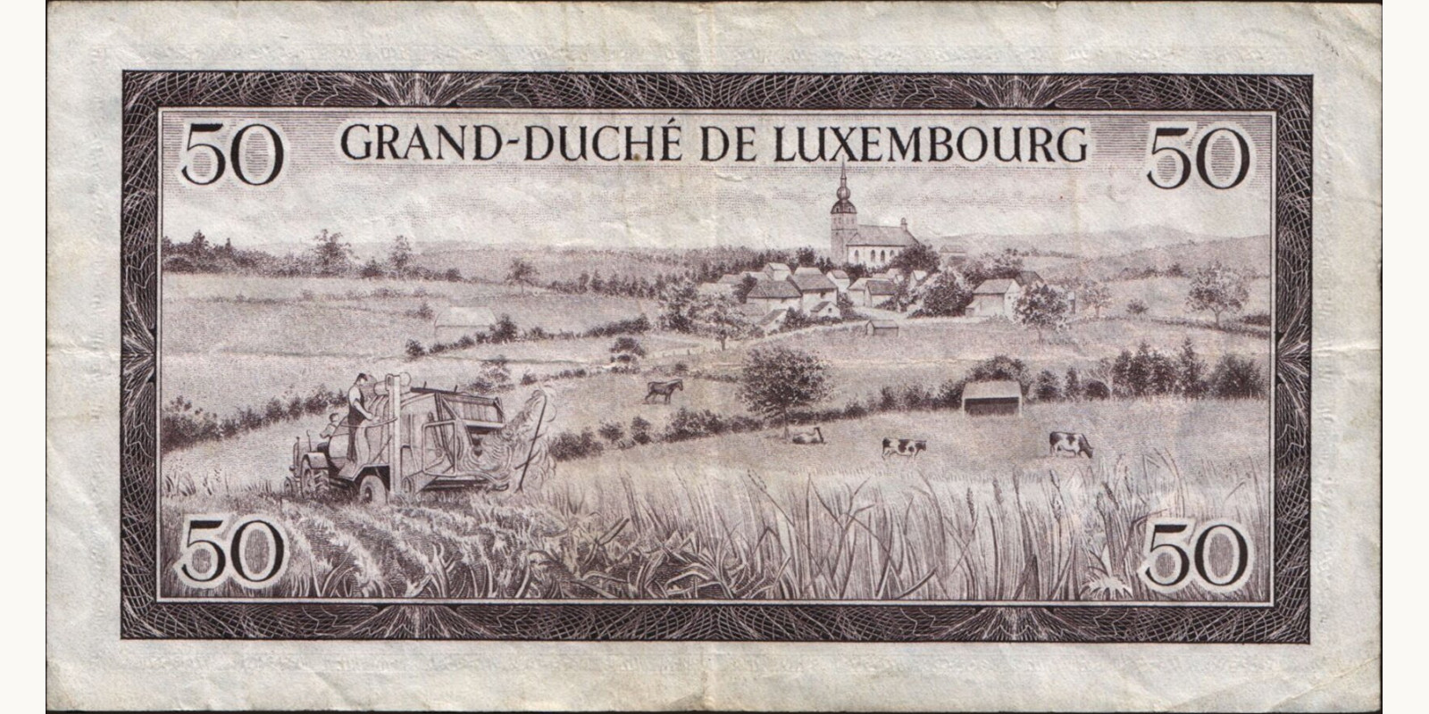 50 franc Luxembourg 1961 — Back side