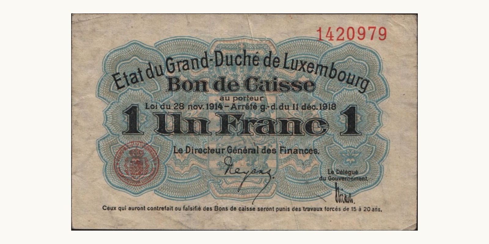 1 franc 1914
