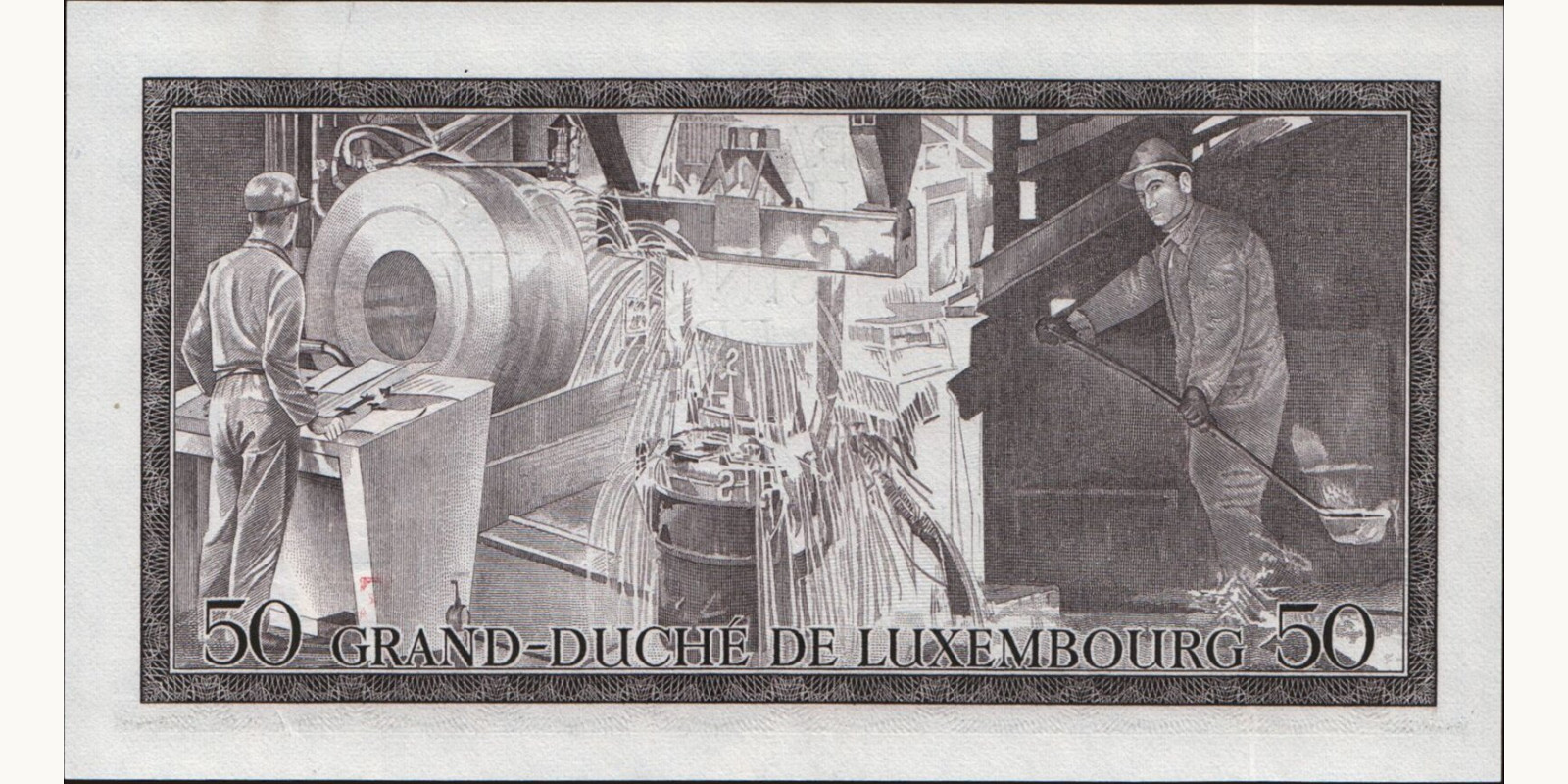 50 franc Люксембург 1972 — Оборотная сторона