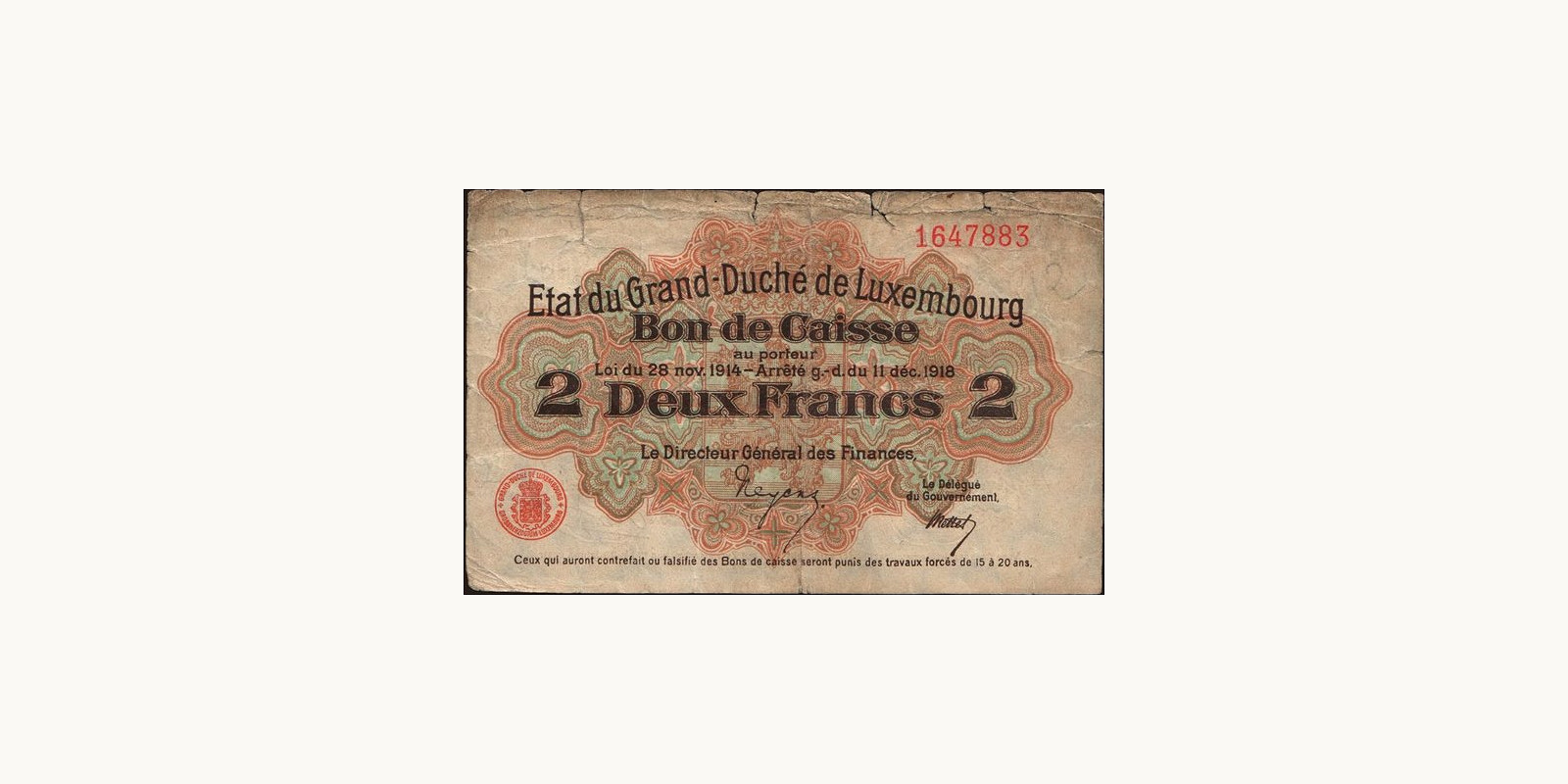 2 franc 1914