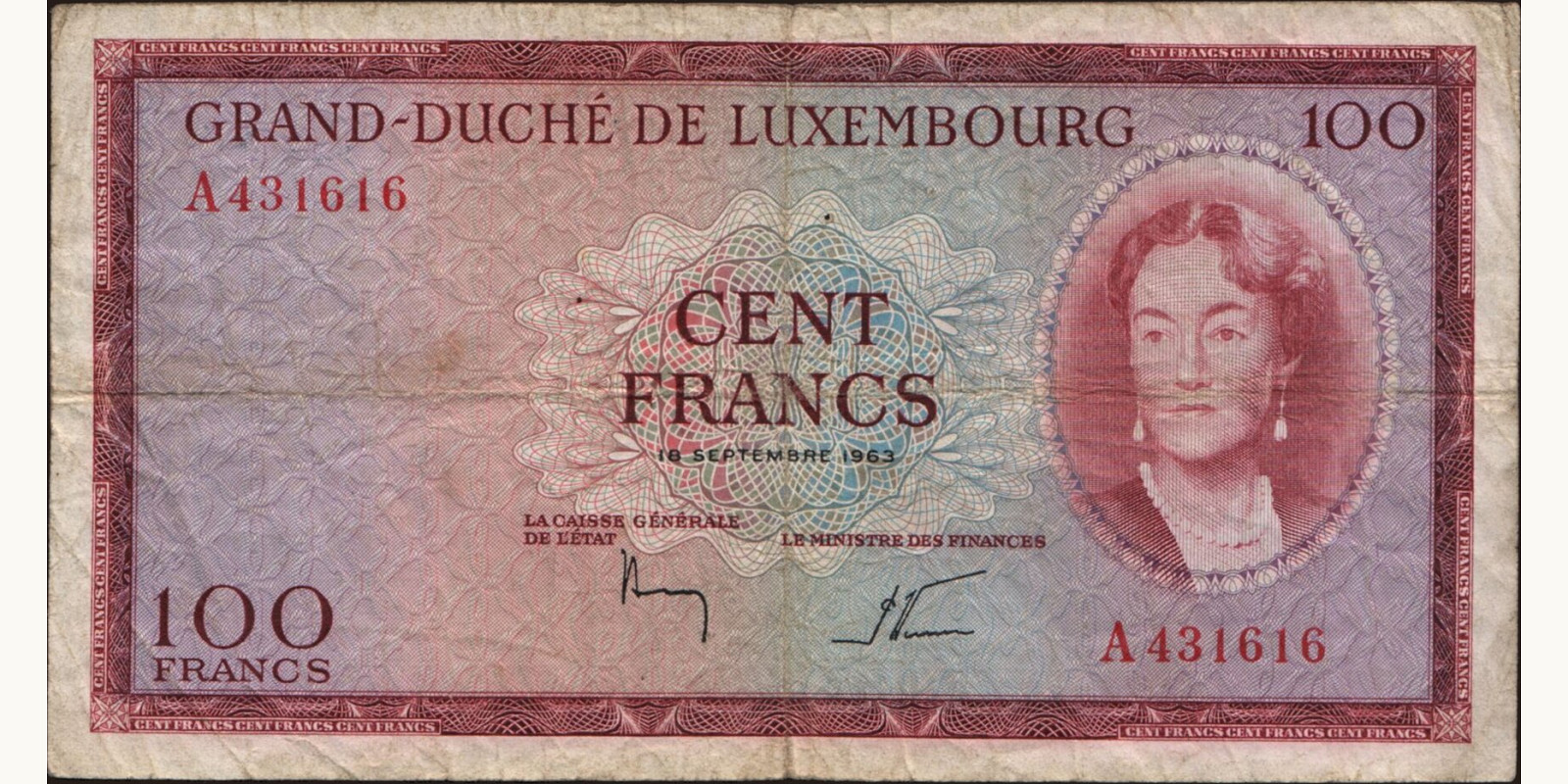 100 franc 1963