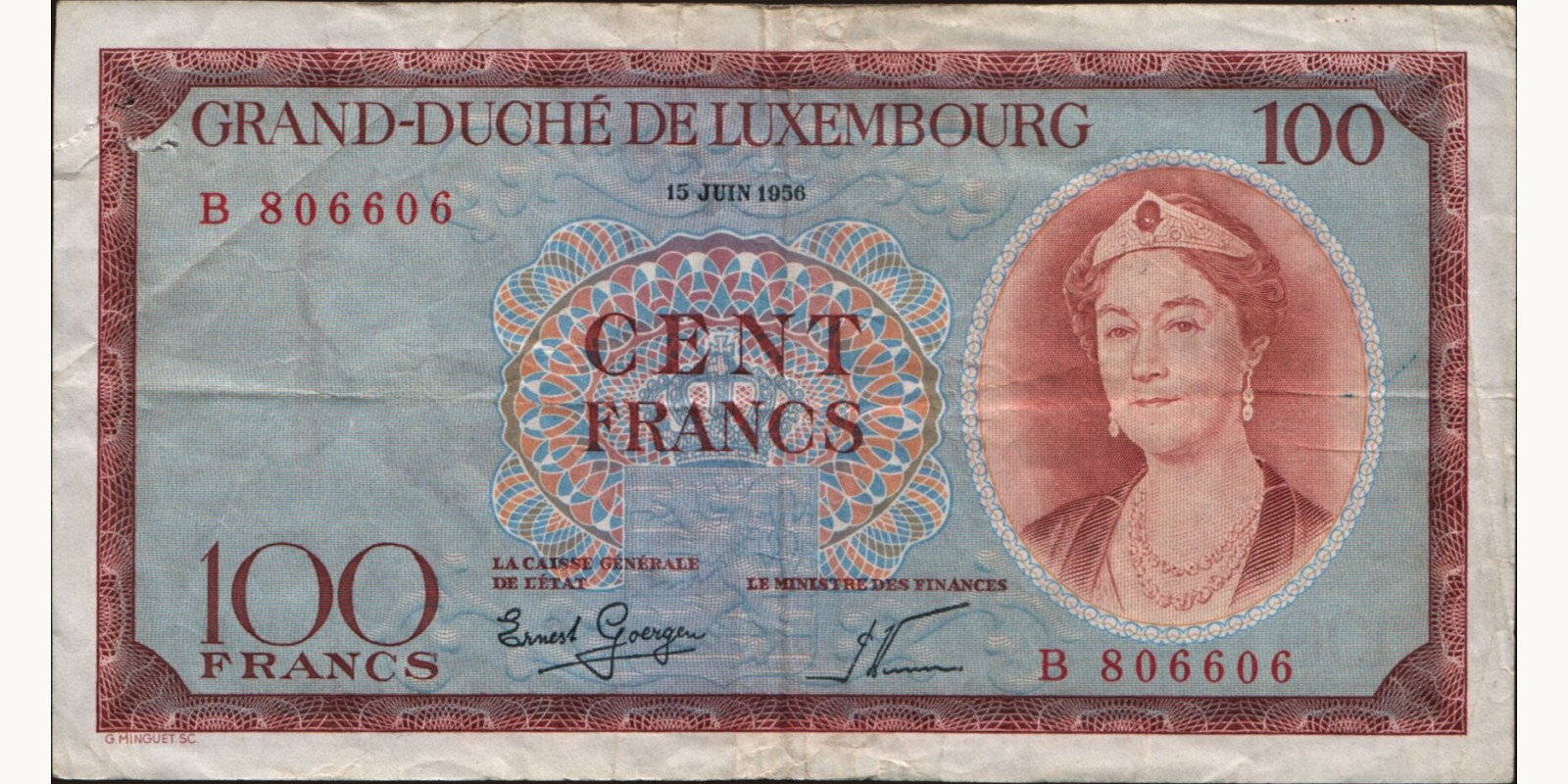 100 franc 1956