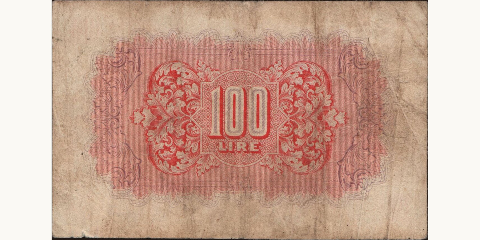 100 lira Ливия 1943 — Оборотная сторона