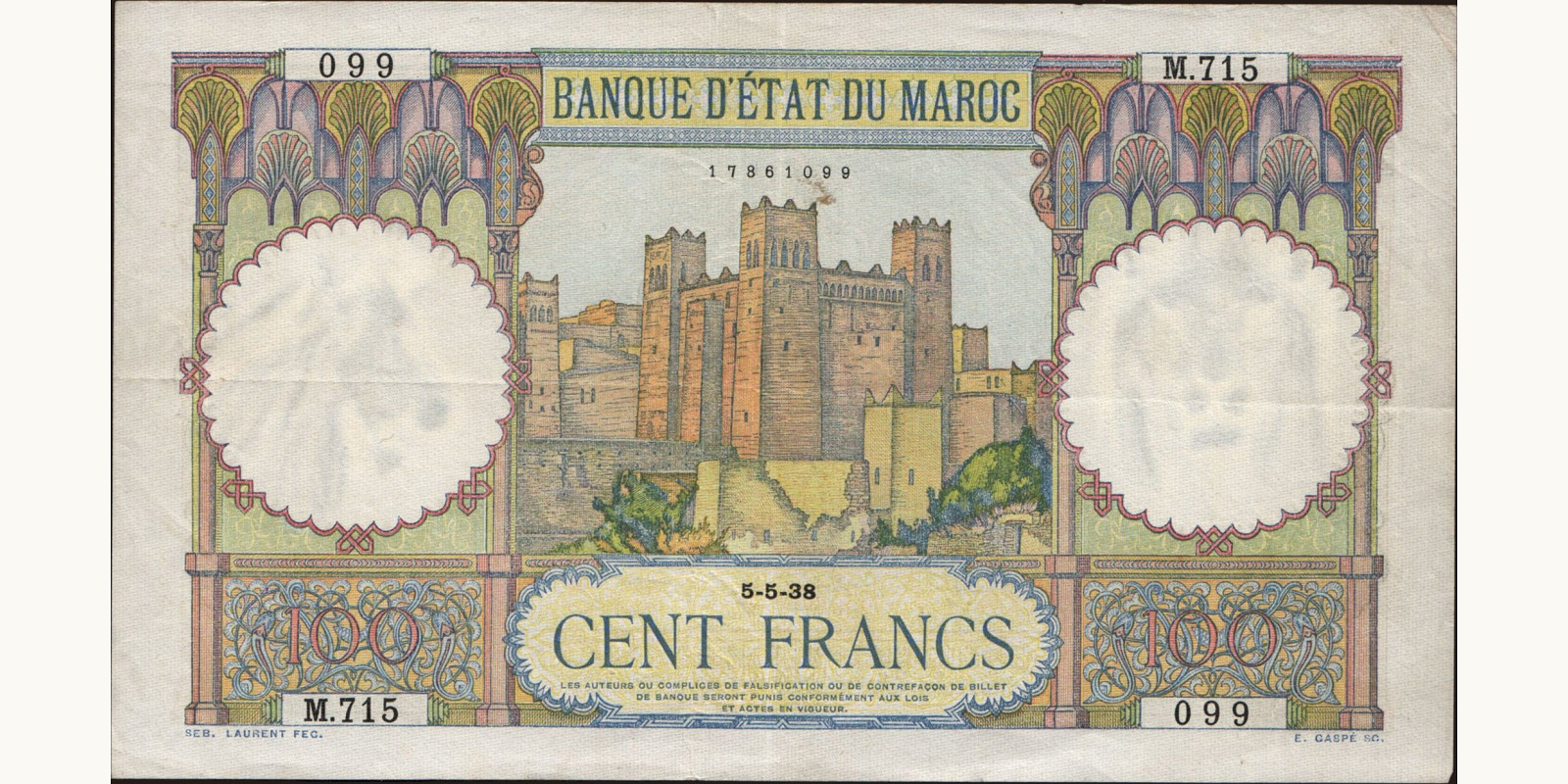 100 franc 1938