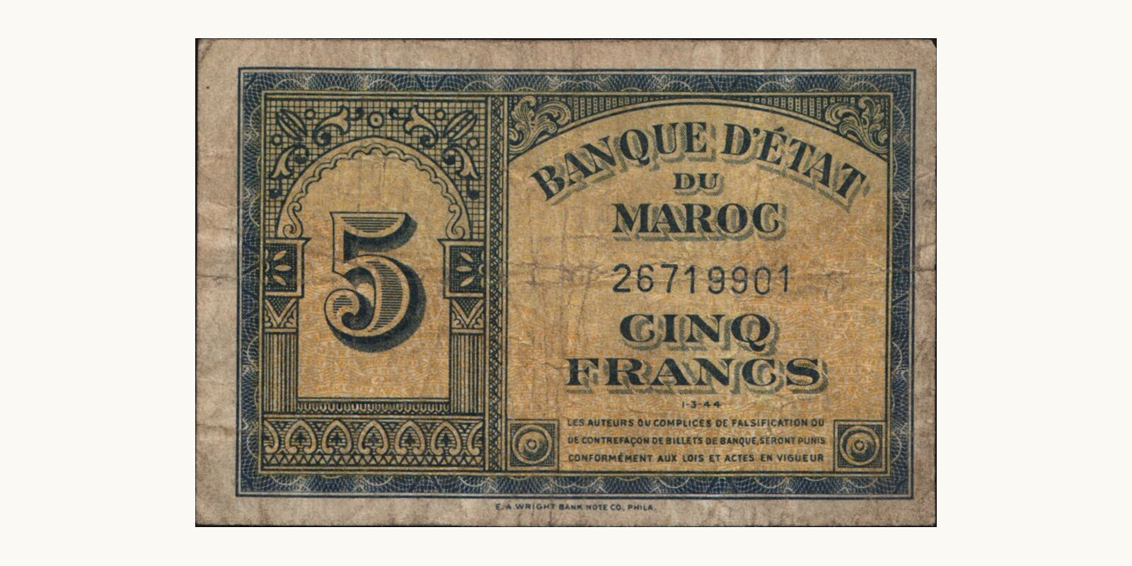 5 franc 1944