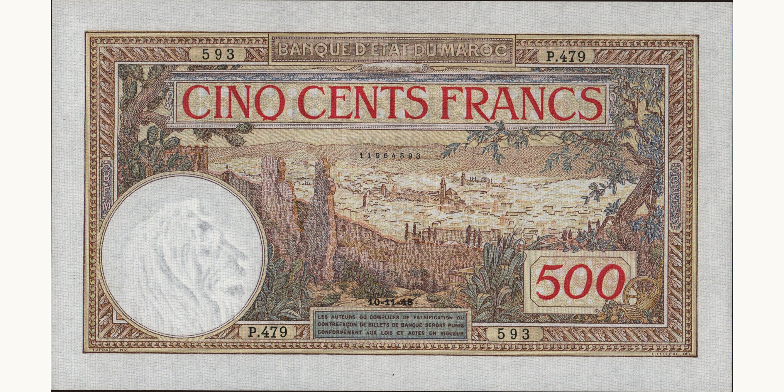500 franc 1948