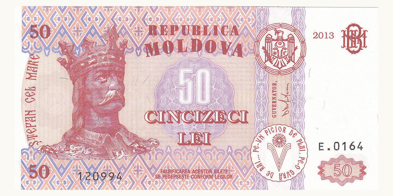 50 lei Moldova 2013 — Front side
