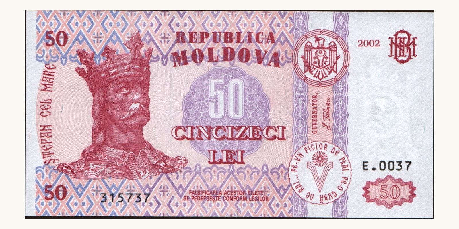 50 lei Moldova 2002 — Front side