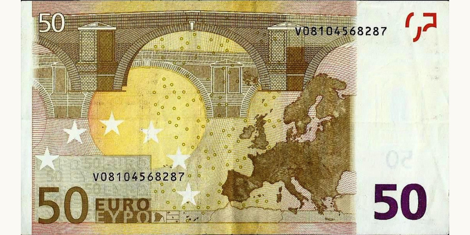 50 EURO Сен-Мартен 2002 — Оборотная сторона