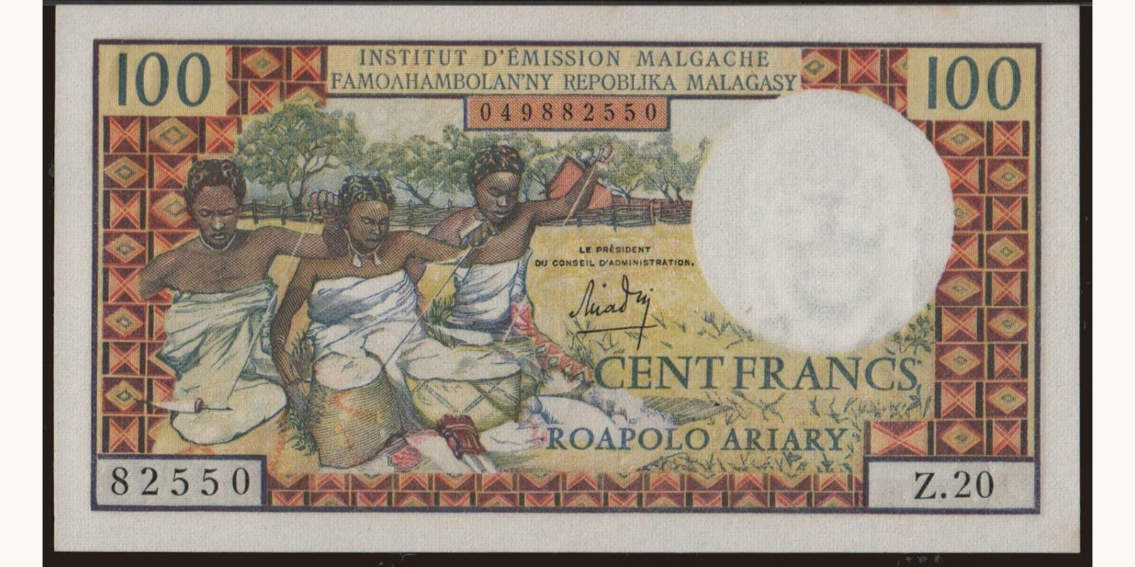 100 franc 1966