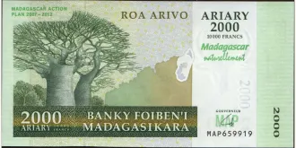 1000 ariary 2007